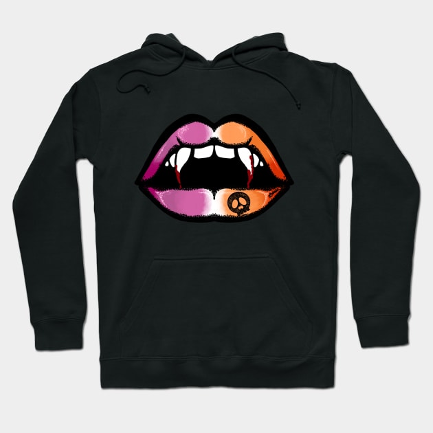 Fang Flags- Lesbian Pride Hoodie by Tori Jo